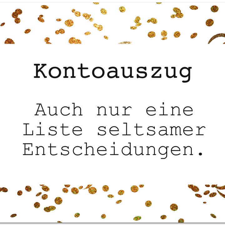 Rabenmütter Verlag UG - Wholesale Postcard - Postcard “bank statement”