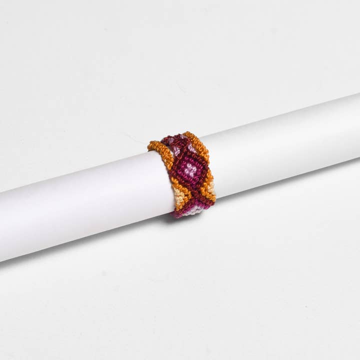 Lumily - Vendita all'ingrosso Anello midi/a fascia - Anello Intrecciato in Macramè dell'Amicizia - Messico7