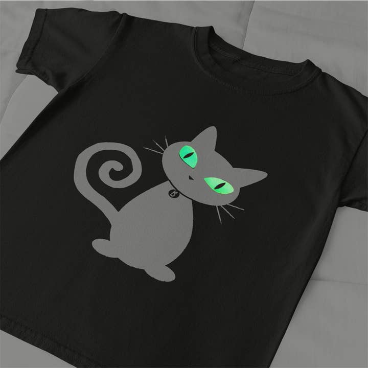 Cat Glow In The Dark T Shirt for wholesale by Glow Galaxy