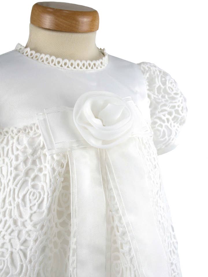 The Heritage Collections - Wholesale Dress - Baby - Ruby - Traditional Long Lace Christening Robe1