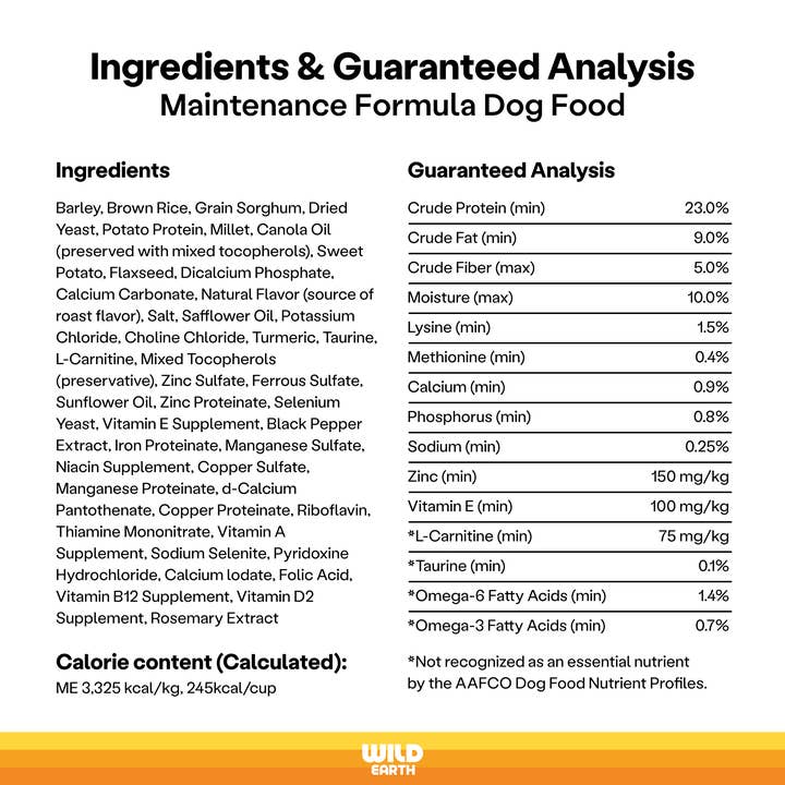 Wild Earth - Wholesale Pet food – Dog - Maintenance Formula Dog Food, Golden Rotisserie, 28lbs4