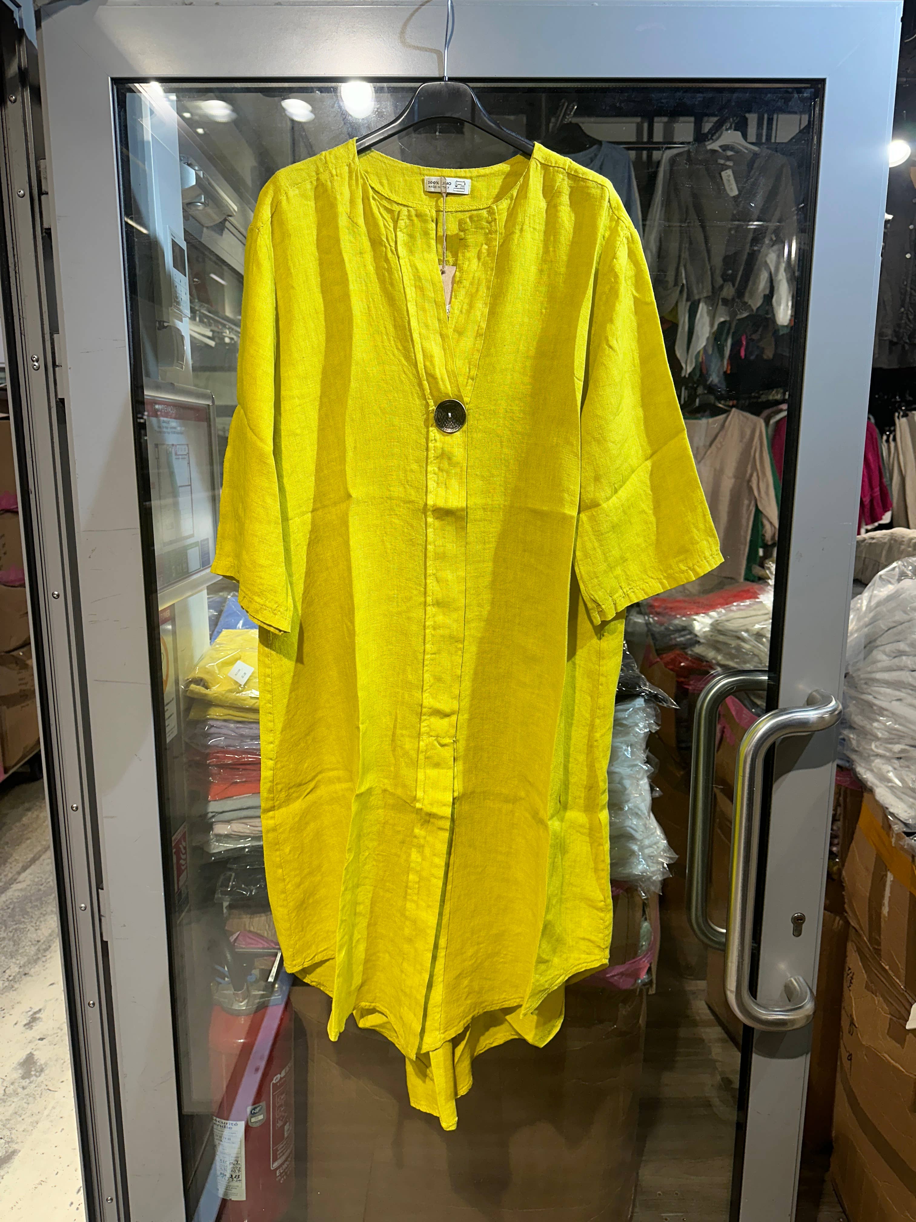 LÉA & LUC - Vente Robe – femme - Robes en 100% Lin avec un bouton REF. 554727