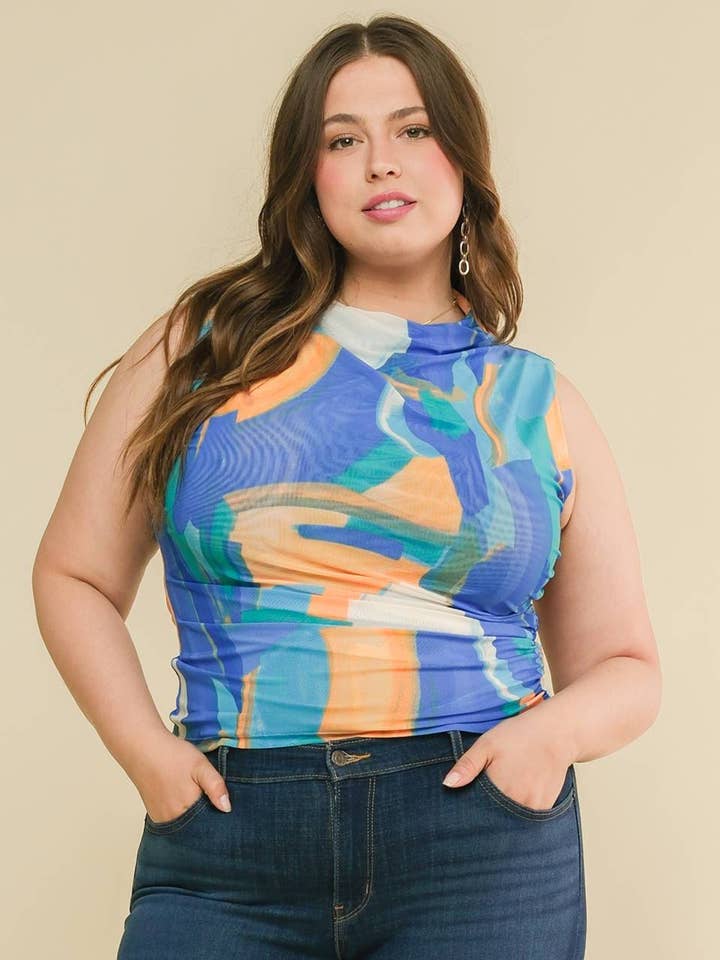 Un haut en maille imprimée - IT13070-P pour la vente par FLYING TOMATO