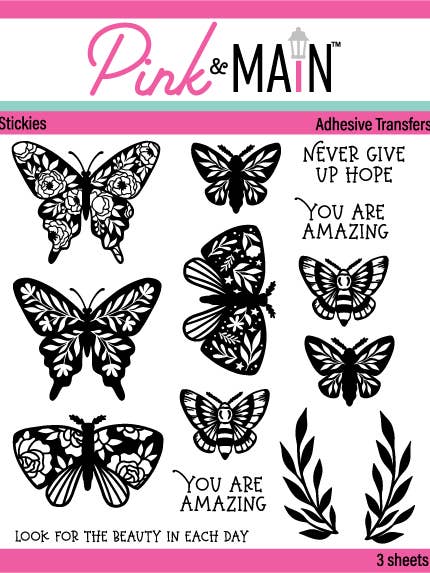 Wings Of Whimsy Stickies | Trasferimenti adesivi per la vendita all'ingrosso da parte di Pink and Main
