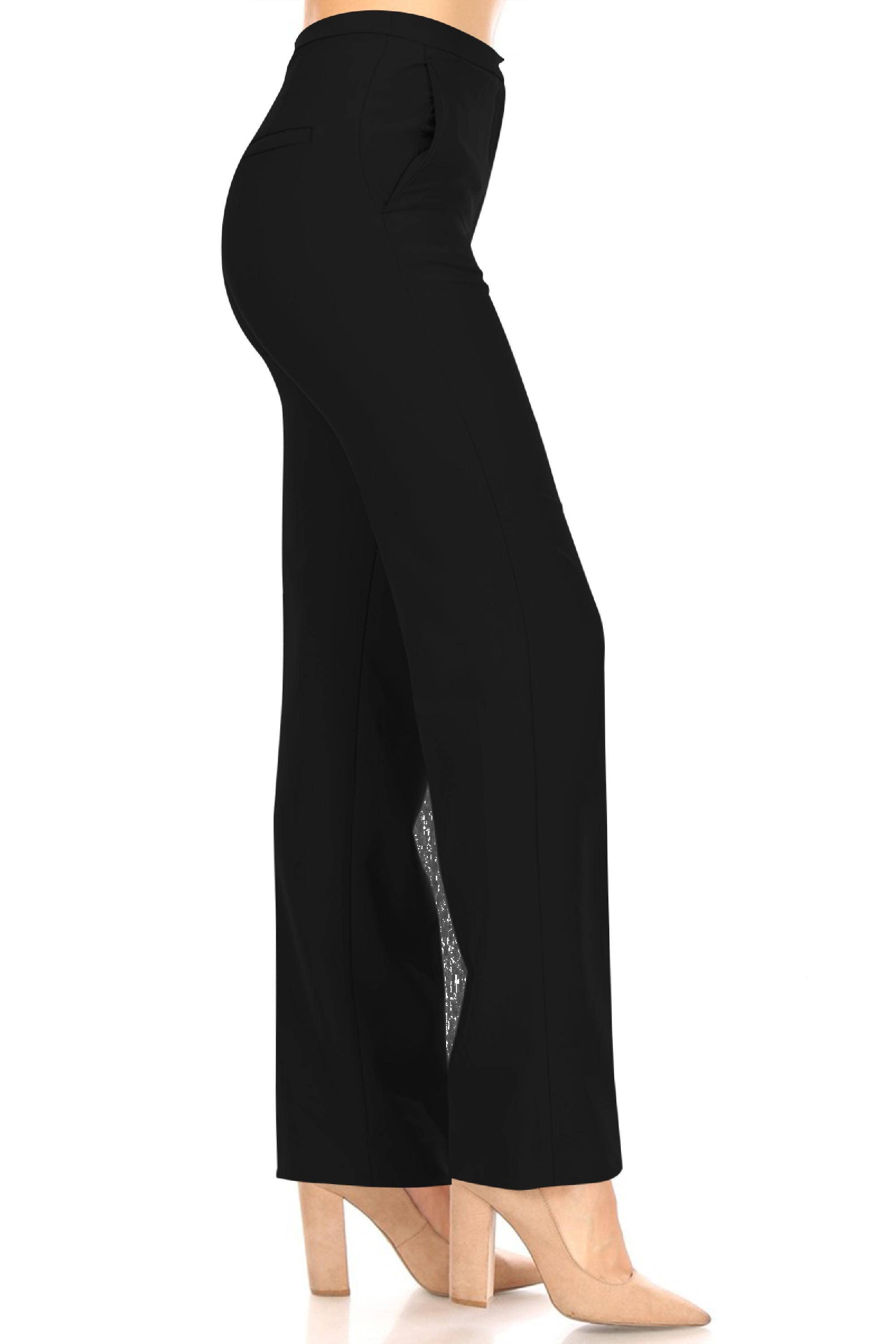 MOA COLLECTION - Wholesale Pants - Women's - Women's Casual Straight Woven Dress Pants for Office Work1