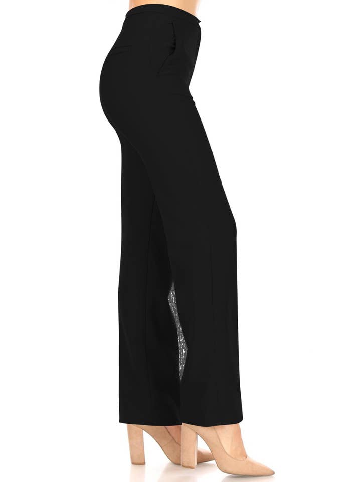 MOA COLLECTION - Wholesale Pants - Women's - Women's Casual Straight Woven Dress Pants for Office Work1