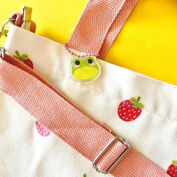 Jessthechen - Wholesale Tote Bag - Women's - Print Canvas Mini Tote | Pink Strawberry2