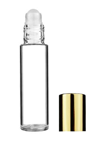 Best Bottles - Wholesale Essential Oil Holder - Cylinder Clear Glass Bottle with Plastic Roller Ball - 9ml8