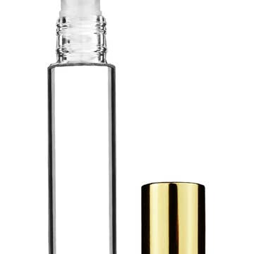 Best Bottles - Wholesale Essential Oil Holder - Cylinder Clear Glass Bottle with Plastic Roller Ball - 9ml8