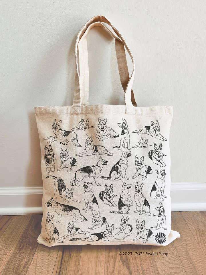 German Shepherd Cotton Canvas Tote Bag Pet Boutique Dog Gift for wholesale by Sween Shop