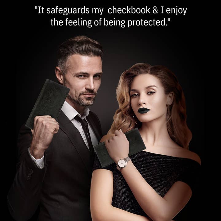 Access Denied Accessories - Wholesale Wallet - Unisex - Genuine Leather Checkbook Cover For Women &Men RFID Blocking23