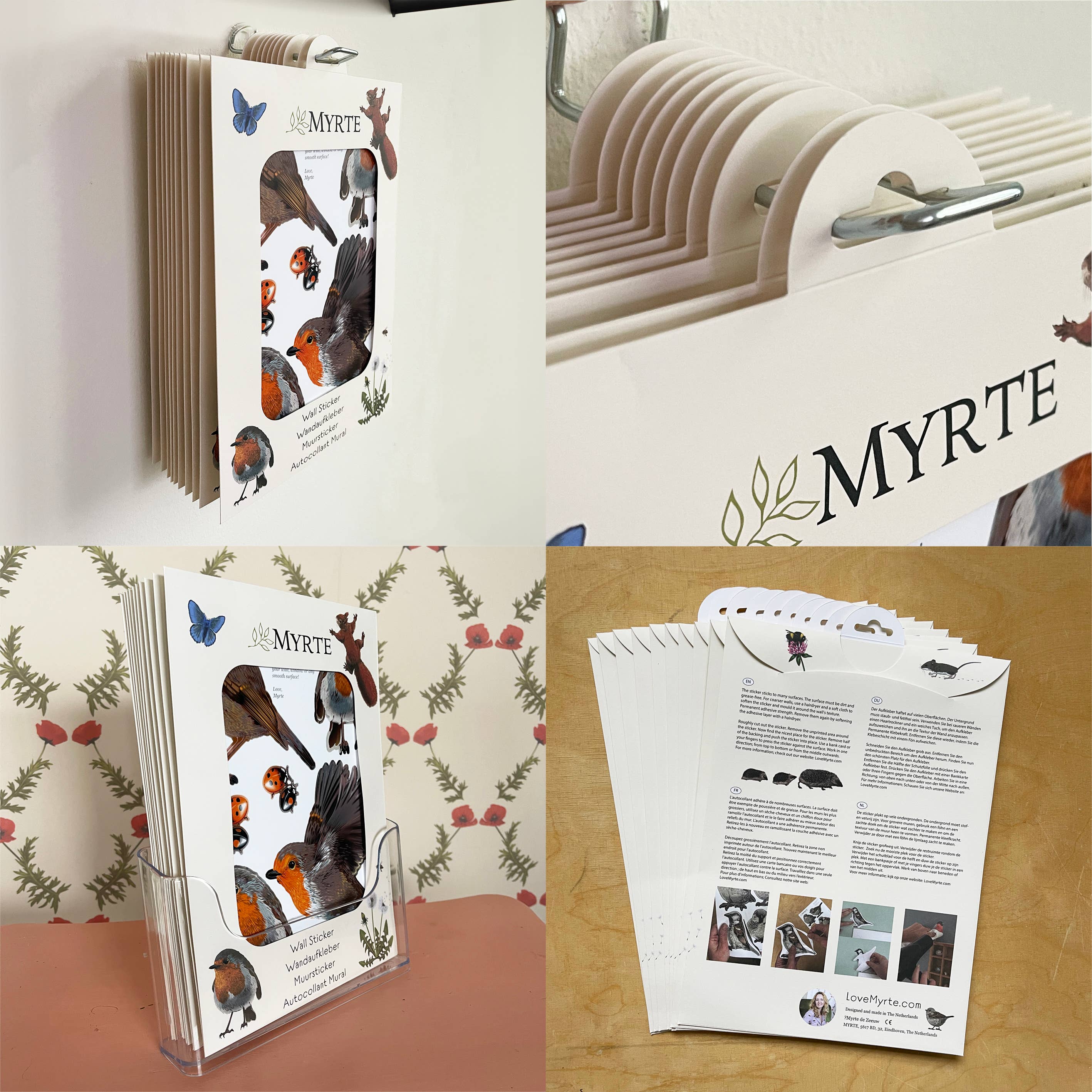 MYRTE - Wholesale Wall Decal/Stickers - Squirrel Illustration Wall Decal Wall Stickers8