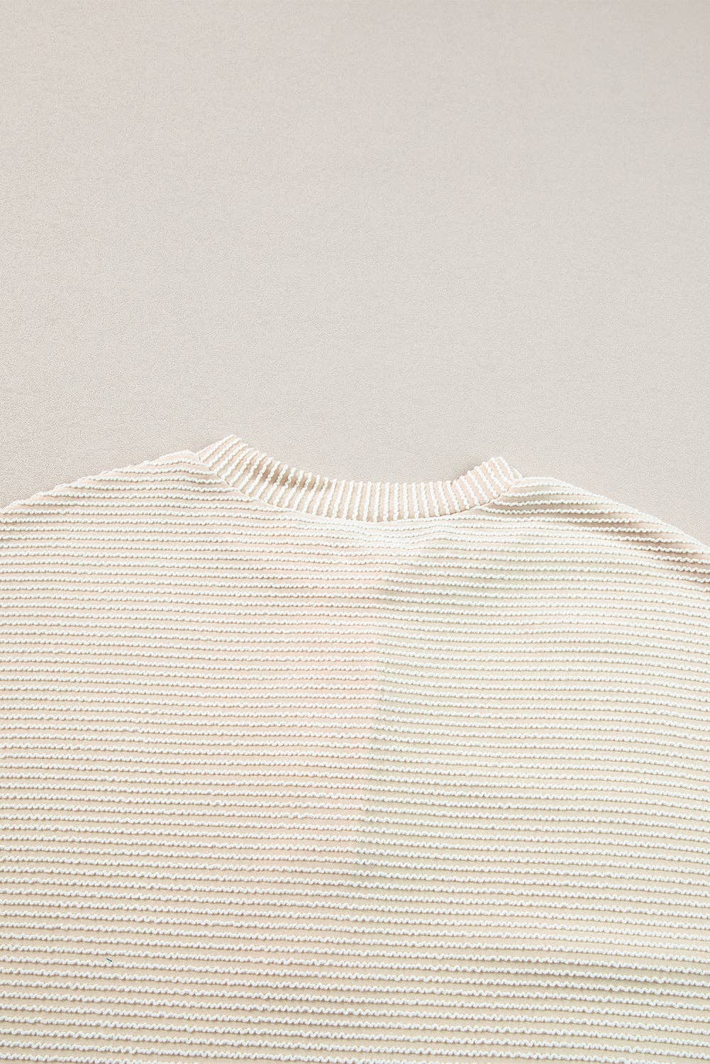 Apricot Corded Texture Lantern Sleeve Buttons Henley Sweatsuit for wholesale on Faire3