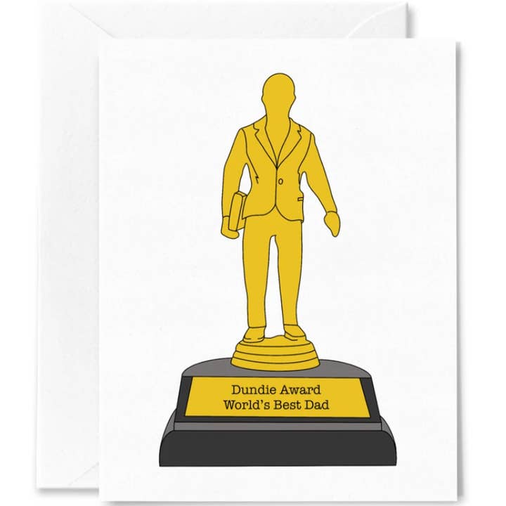 Dundie Award World's Best Dad Card for wholesale by Sammy Gorin LLC