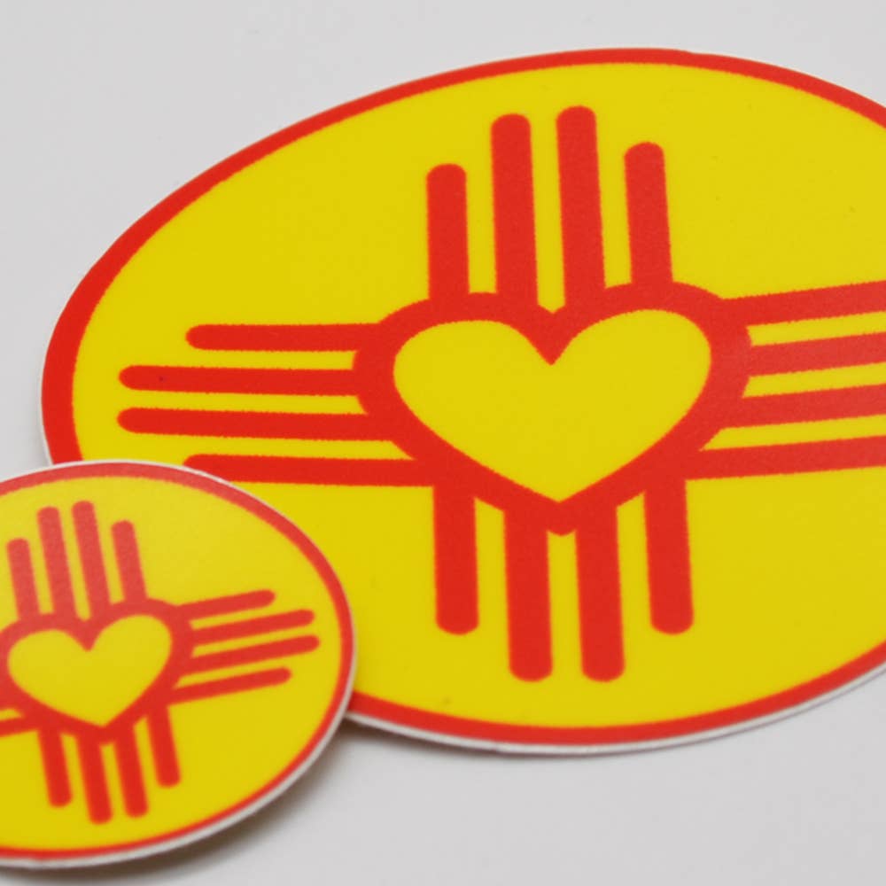 Metal the Brand - Wholesale Sticker - Zia Heart Yellow Circle - Sticker1