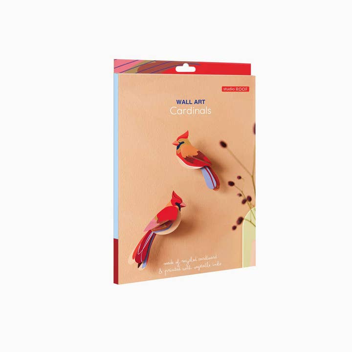 Studio Roof (no tariffs) - Wholesale Wall Accent - 3D Wall Art - Garden Birds - Cardinals2