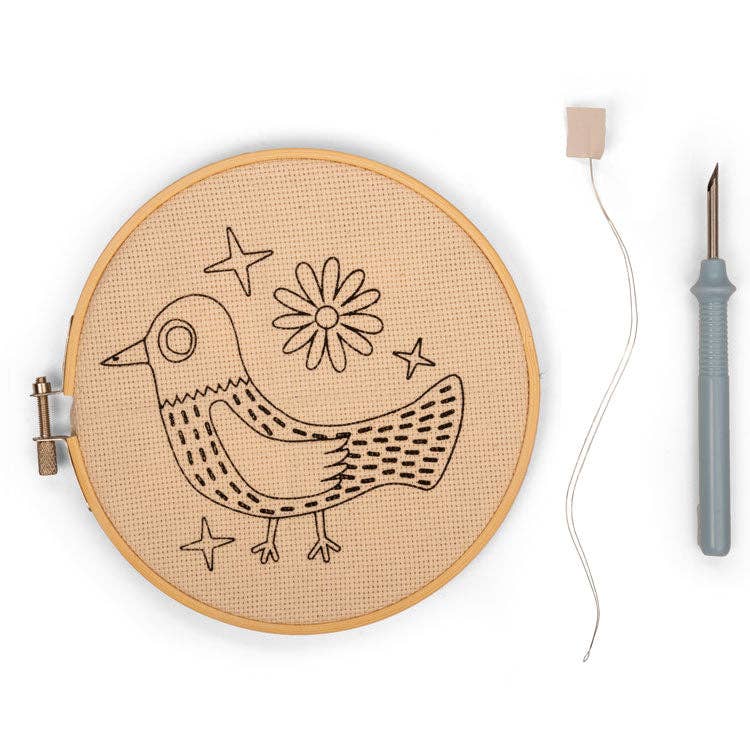 Kikkerland Design Inc - Wholesale DIY Craft Kit - Bird Punch Needle Kit1