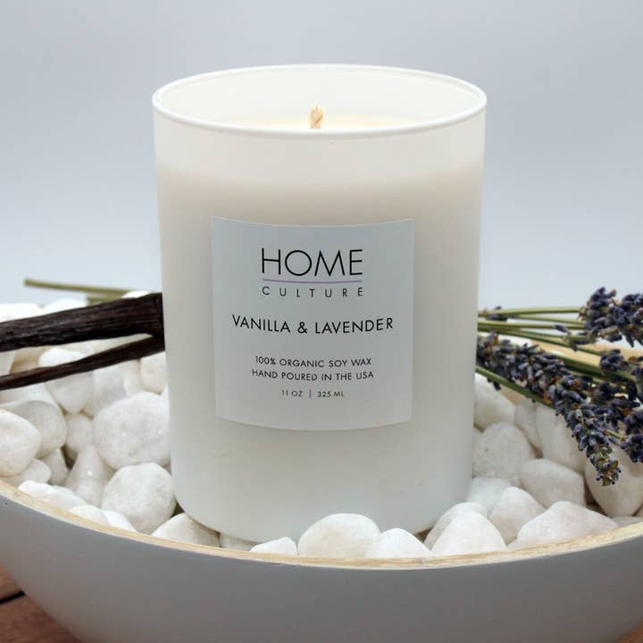 Home Culture - Wholesale Jar/Filled Candle - Vanilla & Lavender Soy Candle3