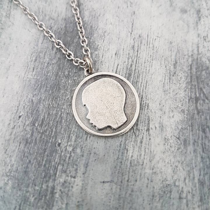 Collar Silueta de Niño - Collar Personalizado para Hijo - Collar Personalizado para Madre - Regalo para Nueva Mamá - Regalo para Madre - Plata de Ley para venta al por mayor de Gwen Delicious Jewelry Designs