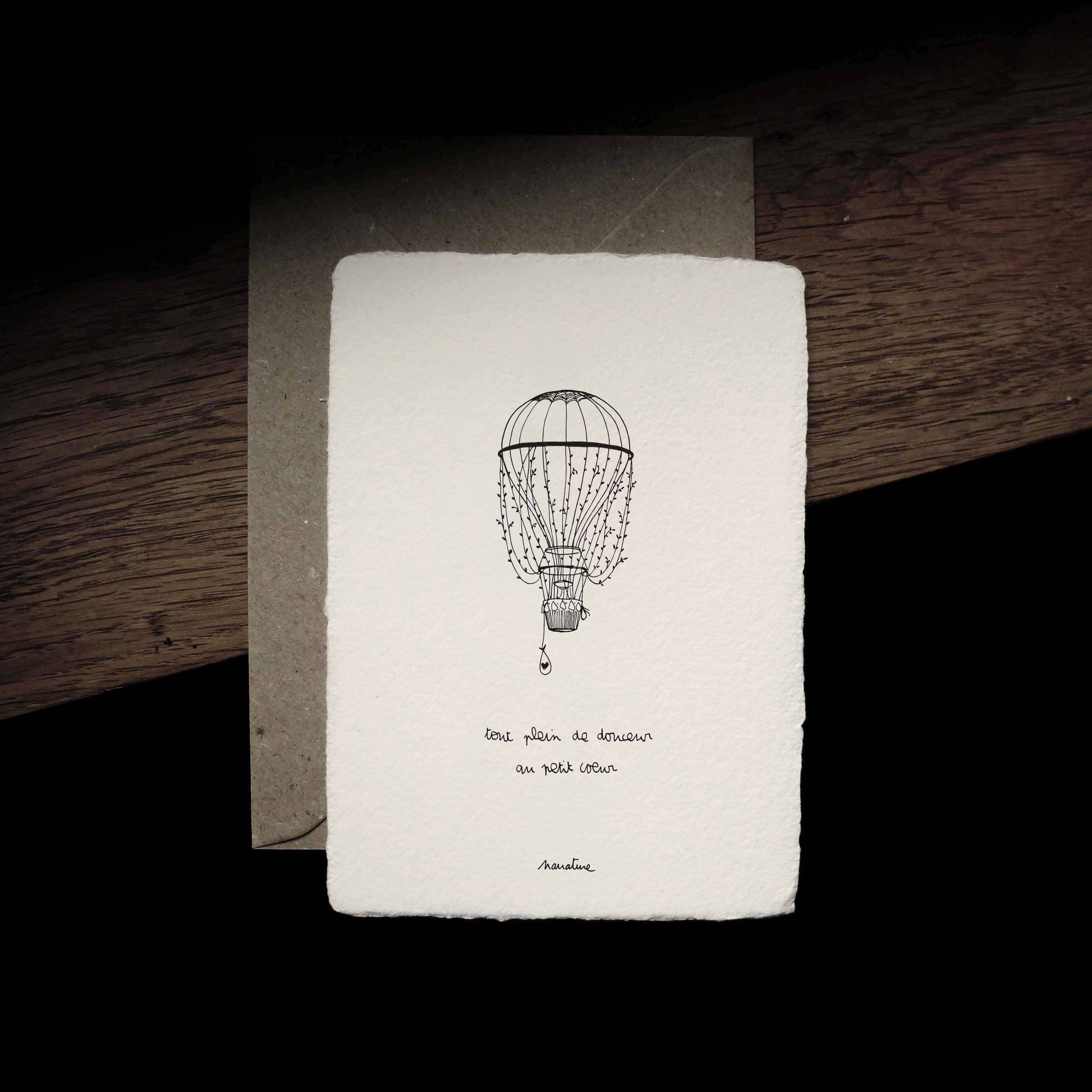 Narrature - Wholesale Everyday Greeting Card - Hot air balloon - 10x15 card and recycled envelope