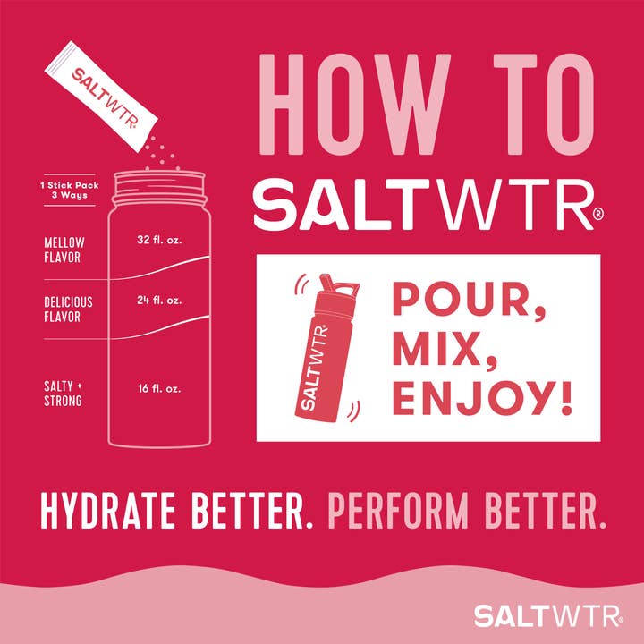SaltWTR - Wholesale Powdered health drink - SaltWTR Functional Hydration Drink Mix - Sports Recovery8