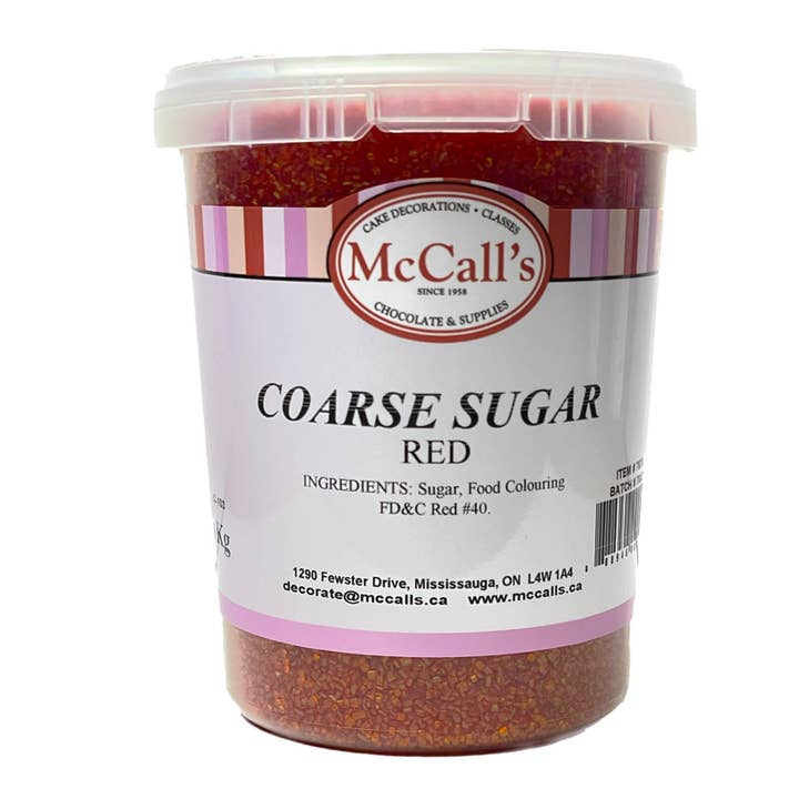 SUGAR COARSE RED 1 KG for wholesale by McCall's