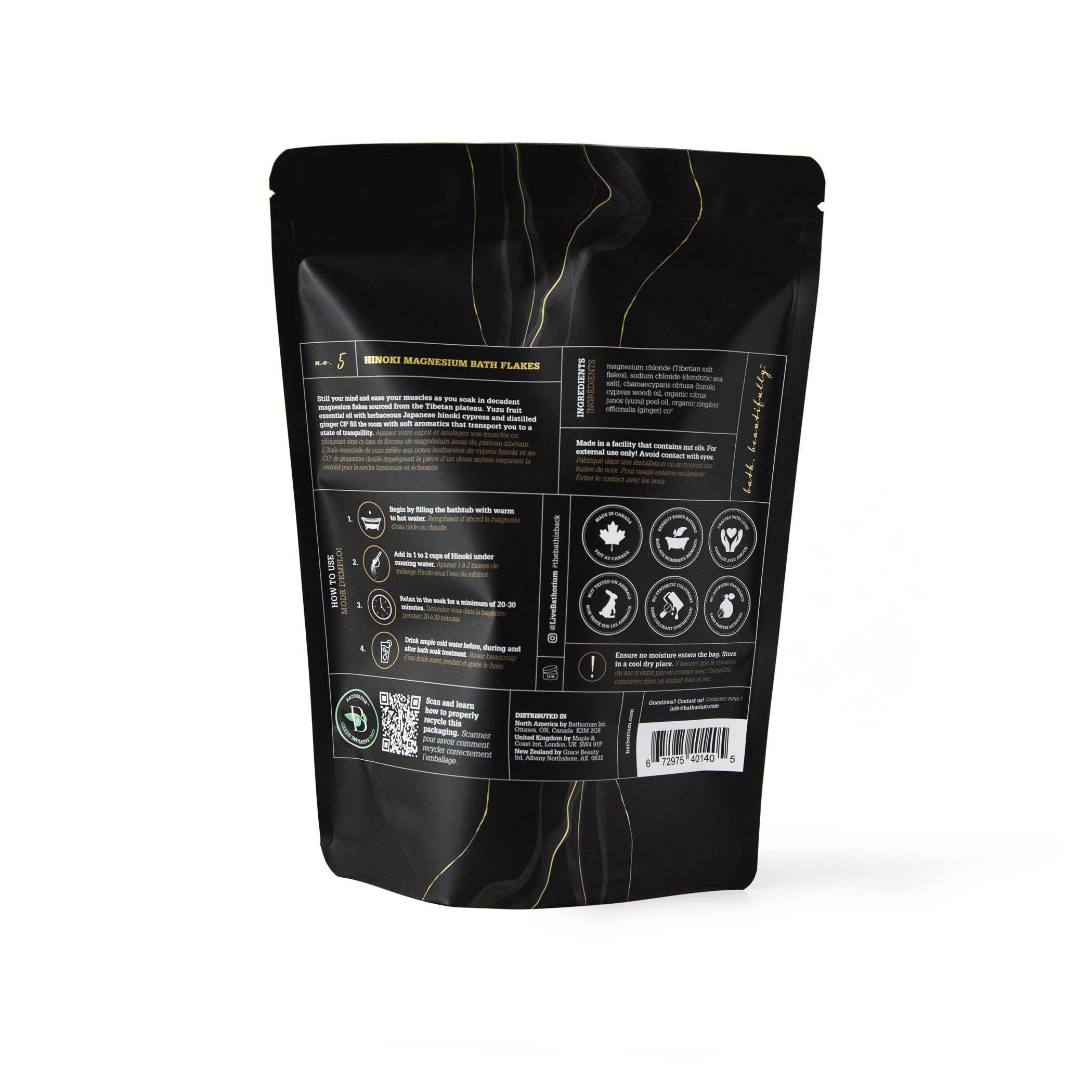 Bathorium - Wholesale Bath Soak/Milk - Hinoki Magnesium Bath Flake Soak 750g1