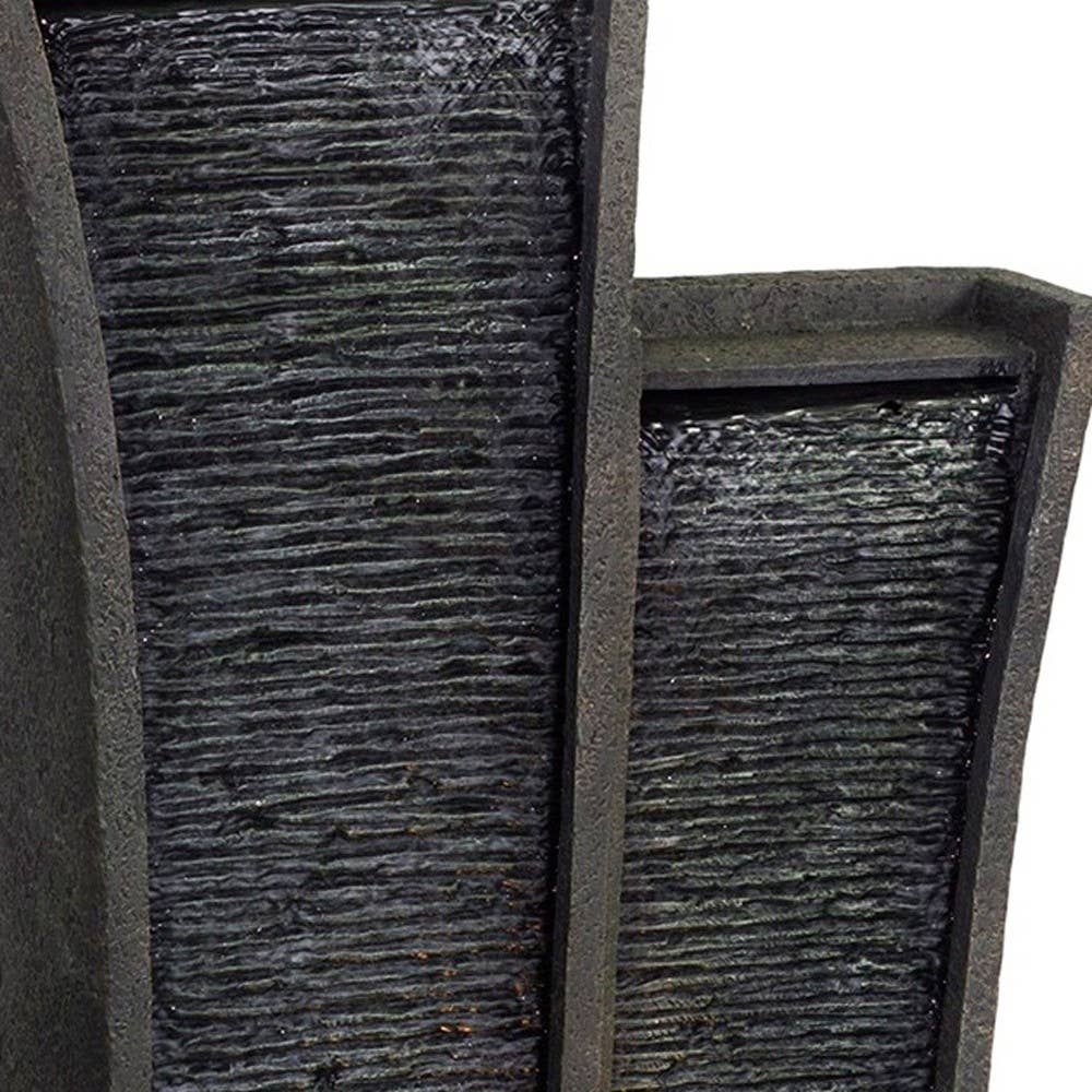 HomeRoots - Wholesale Decorative Tabletop Object - 41" Grey Polyresin Tower Indoor Outdoor Tabletop Fountain3