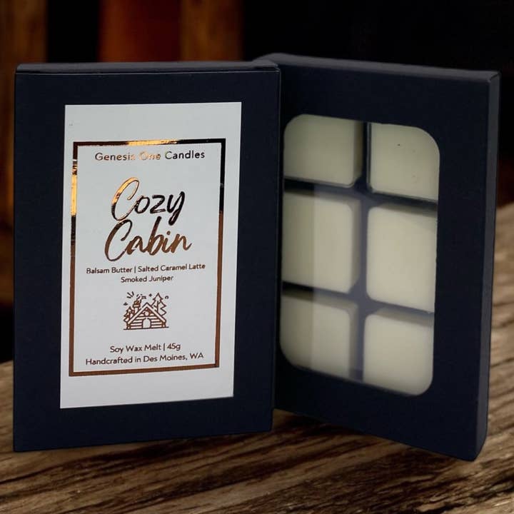Cire fondue Cozy Cabin pour la vente par Genesis One Candles