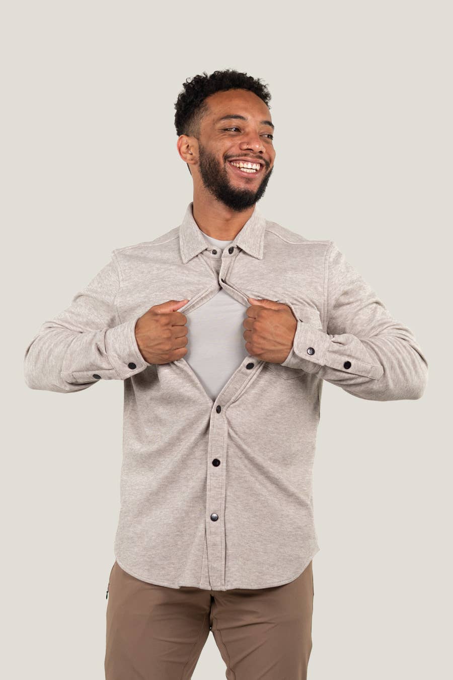 Belong Designs - Wholesale Button Down Shirt - Men's - Men's Sherman Fleece Button Up4