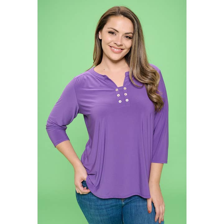 HENLEY-HEMD MIT MEDAILLONKNOPF für den Großhandel von Perseption