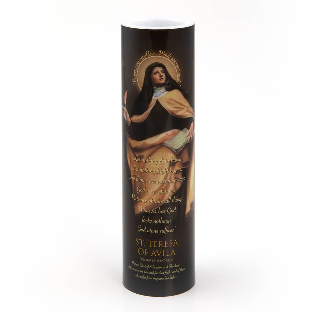 The Saints Collection - Wholesale Flameless Candle - The Saints Collection - St Teresa Avila Prayer Candle0