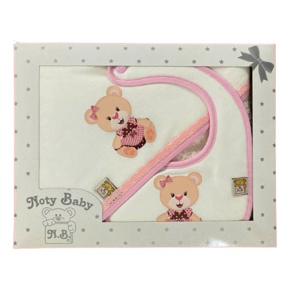 Baby-Badehandtuch-Set mit Kapuze und Lätzchen für den Großhandel von Noty Baby