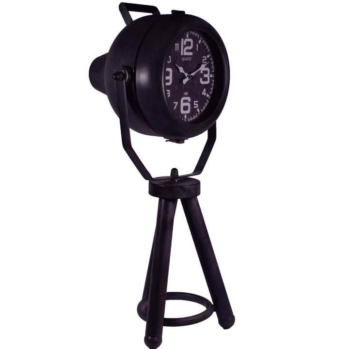 Tripé de relógio de metal retrô loft náutico 55cm por atacado de giftland