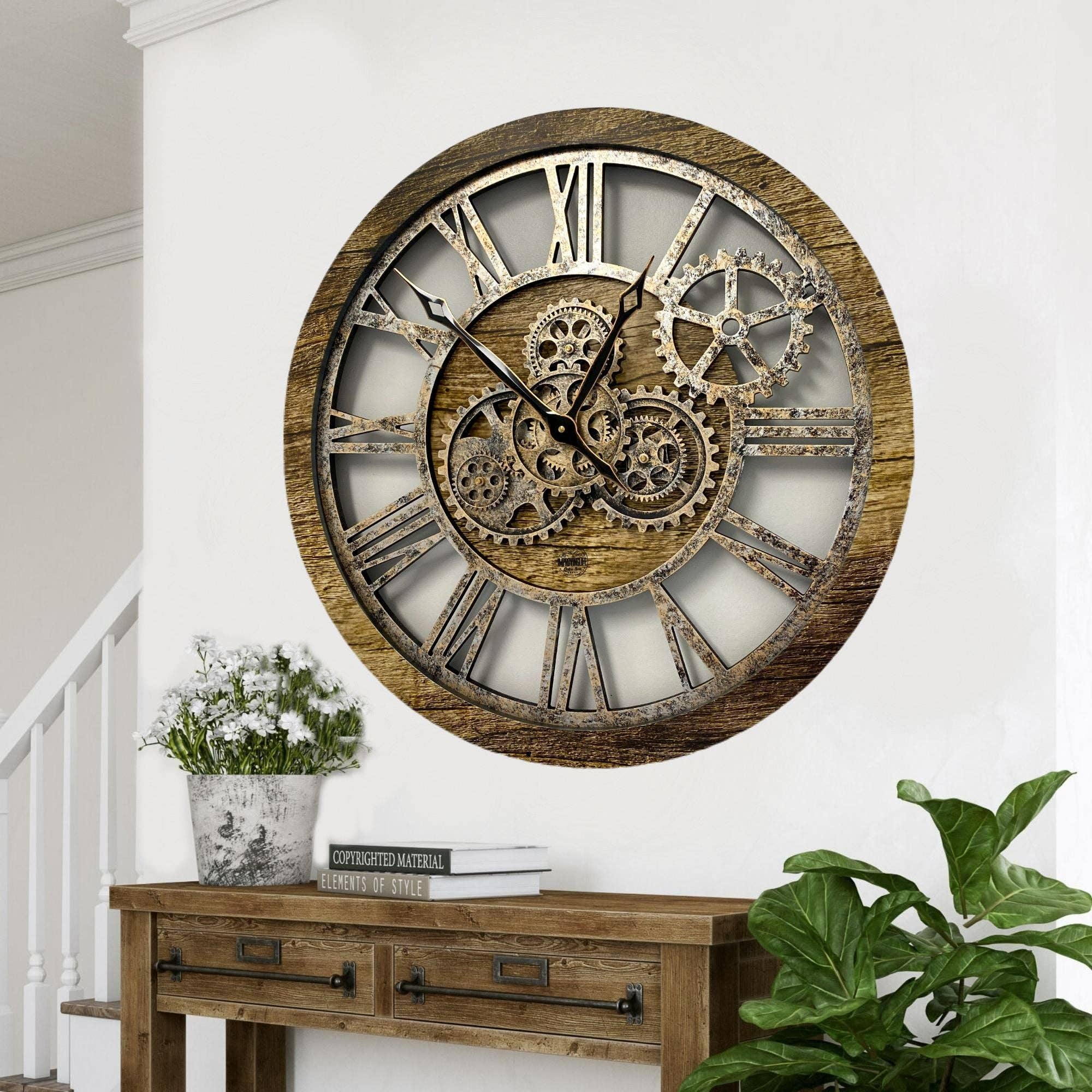 The Gears Clock - Wholesale Wall Clock - AMERICA LINE WALL CLOCK 24 INCH GOLD ANTIQUE12