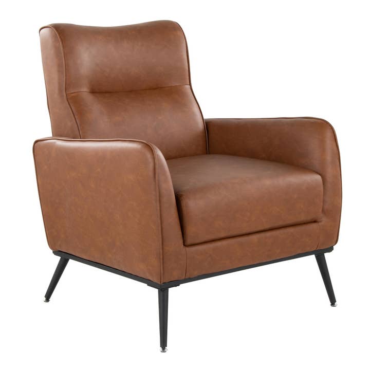 Black Metal Camel PU Casper Lounger Chair for wholesale on Faire