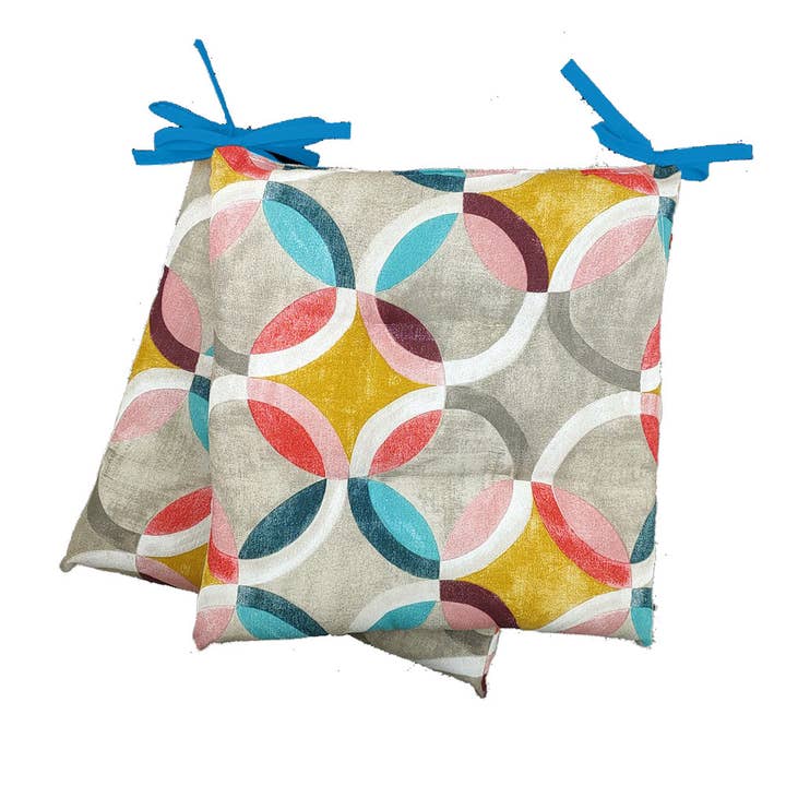 Pack of 2 seat cushions and quilts RITMO for wholesale by Almatex srl