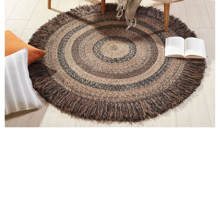 Tapete de área trançada com franjas Night Shadow BR-269 por atacado de IHF HOME DECOR/IHF RUGS