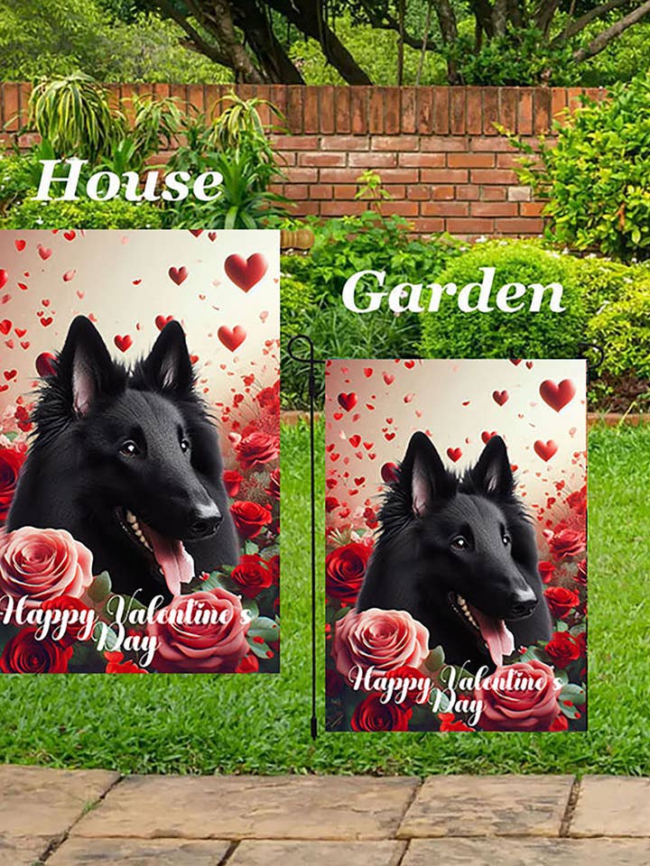 Chien de Berger Belge - Drapeau de Jardin Valentine pour la vente par Best of Breed Products