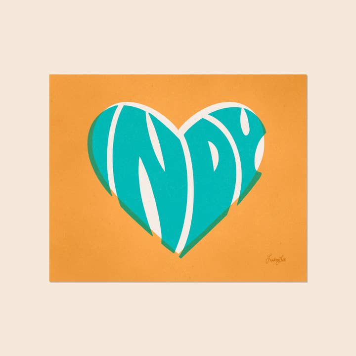 Imprimé Indy Heart pour la vente par Bolts and Stars