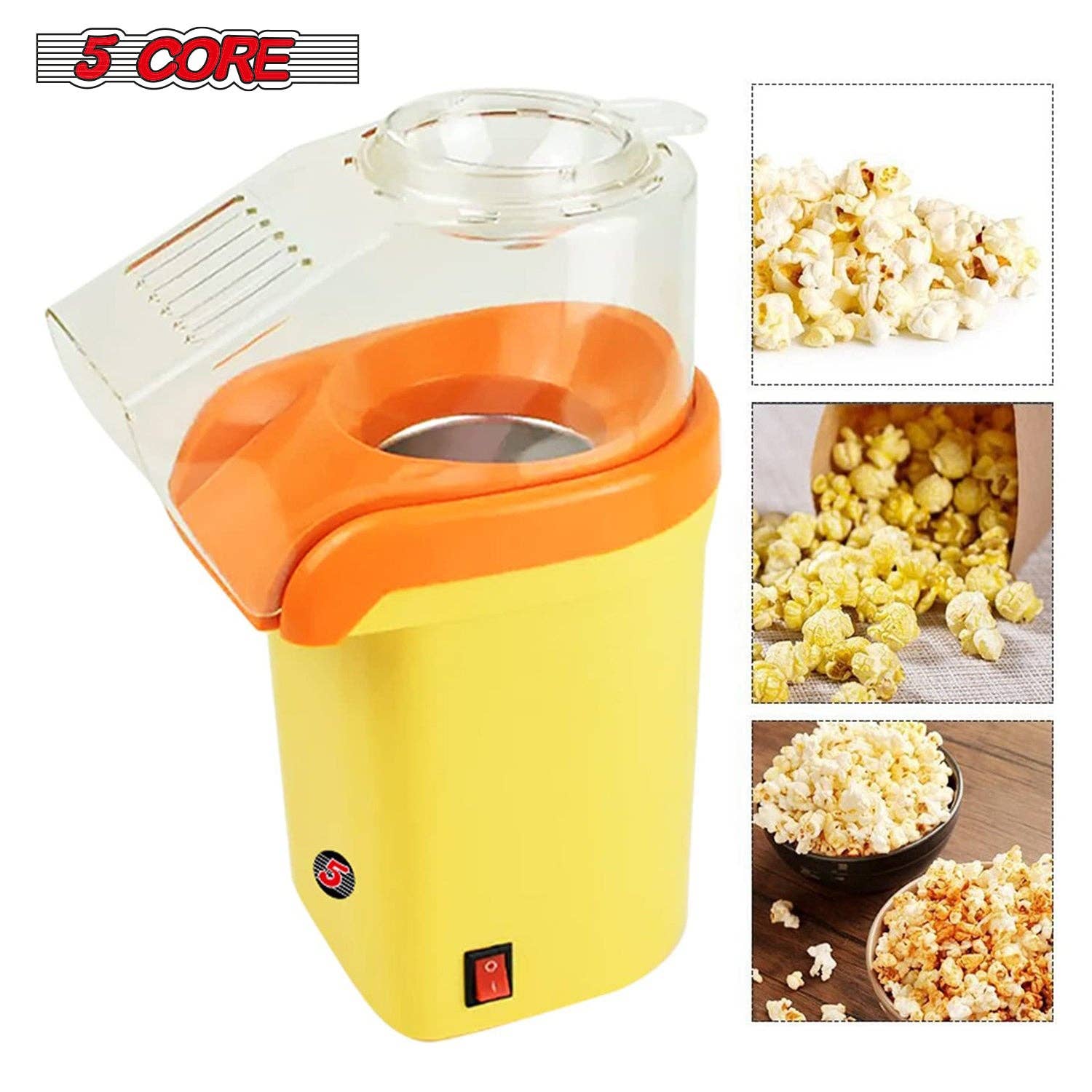 K Cube Inc - Wholesale Popcorn - 5Core Popcorn Machine Mini Portable Electric Hot Air Popper6