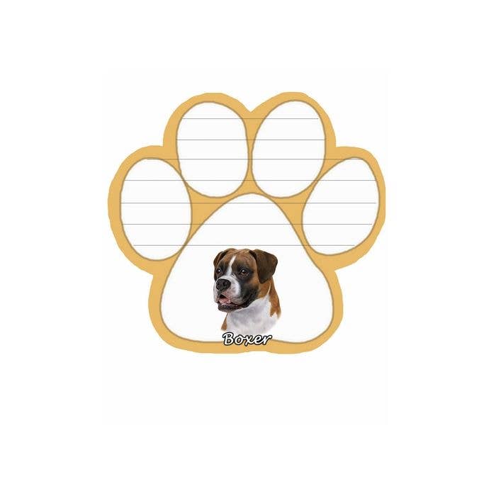 Boxer - Uncropped XXX Paw Note Pads for wholesale by E&S Pets