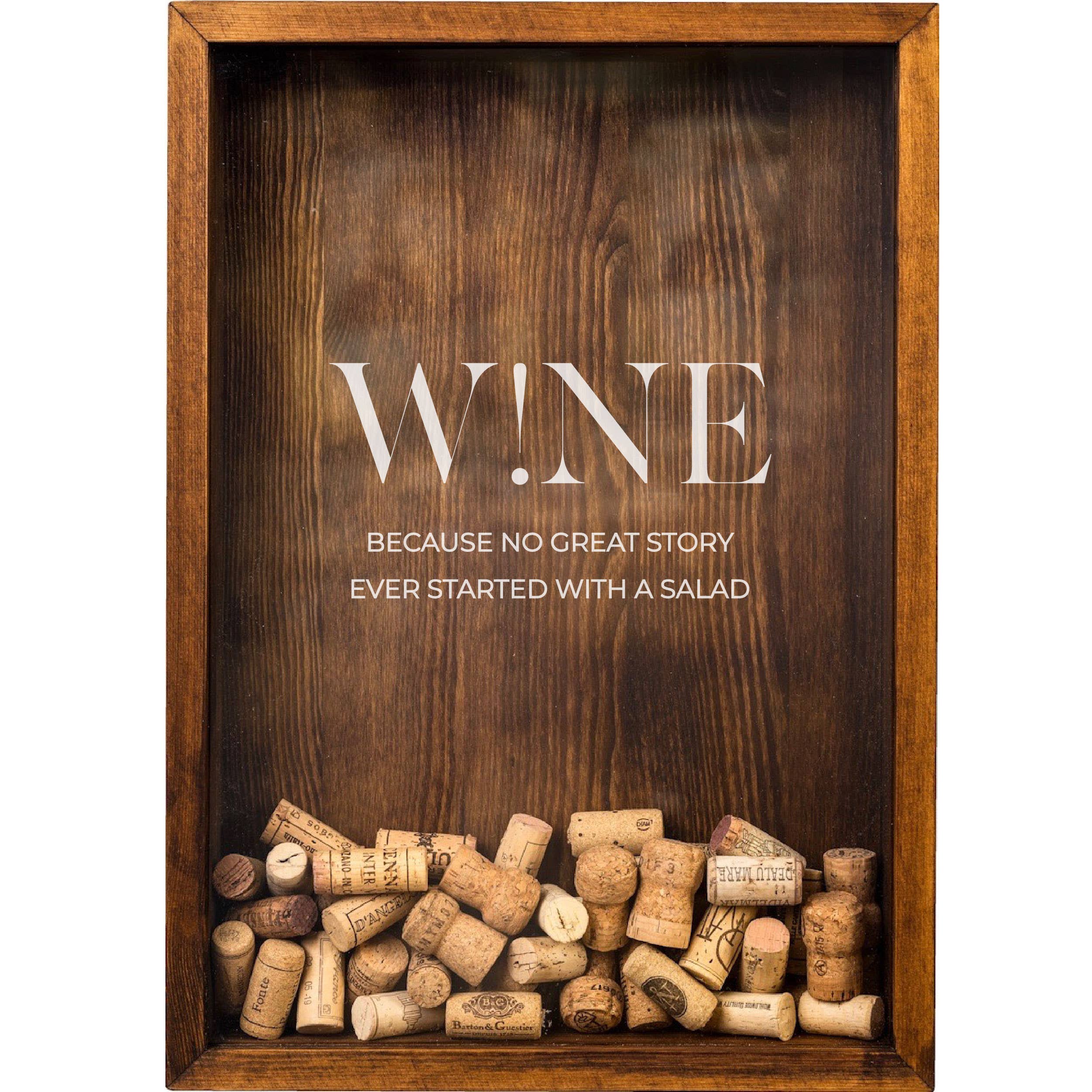 The Corkbox Company - Wholesale Wall Accent - Wine Wall Decor, Wine Art „W!ne” Wine Cork Holder 7