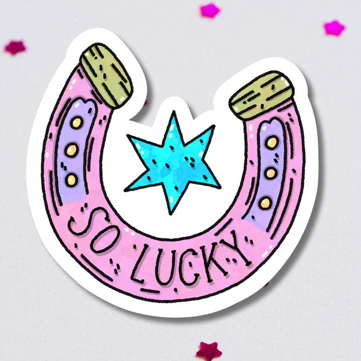 Wild West Horseshoe Vinyl Sticker for wholesale by Get Stoked