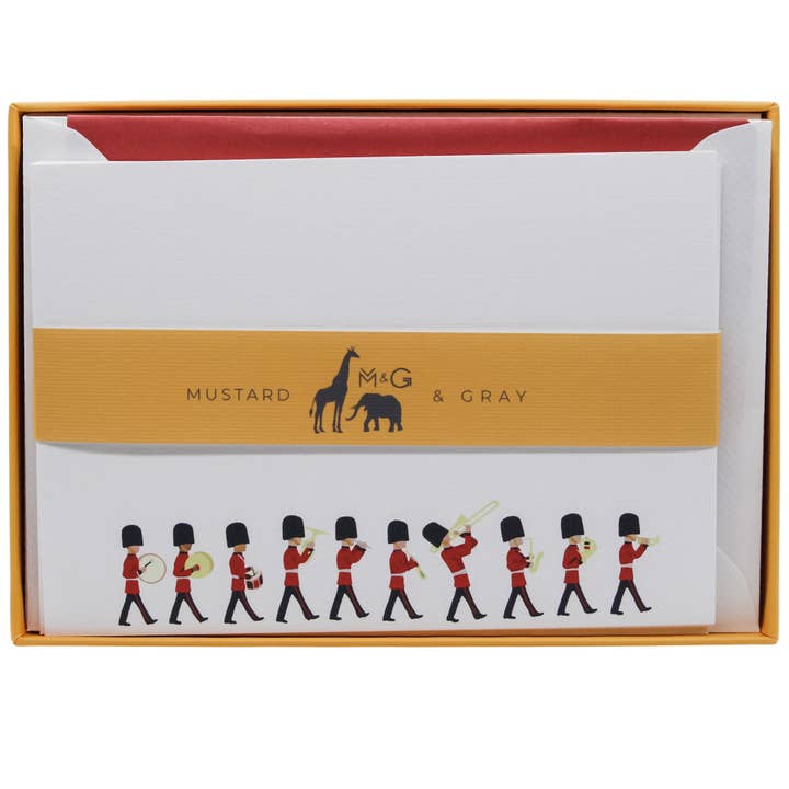 Mustard & Gray Ltd - Wholesale Stationery/Notecard Set - Changing of the Guard Notecard Set with Lined Envelopes
