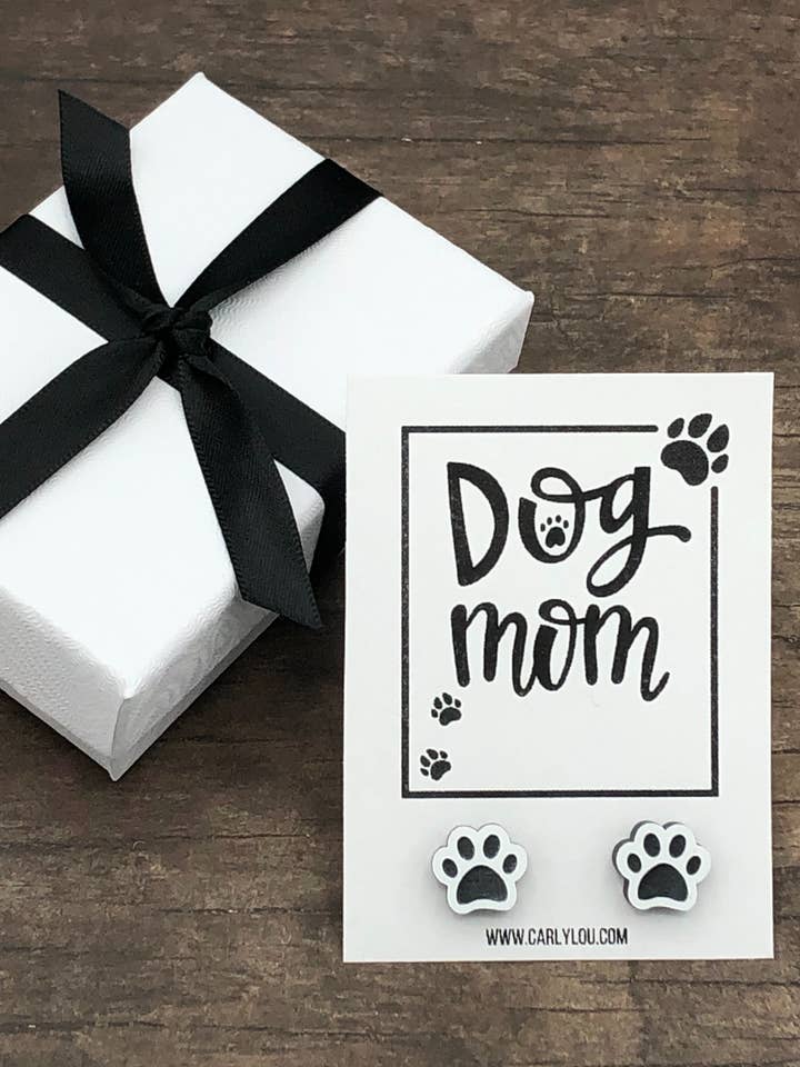 Dog Mom Earrings - Dog Paw - Dog Lover Gift for wholesale by Carly Lou