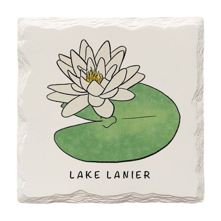 Customizable Lily Pad | Hand-Drawn | Drink Coaster for wholesale by The Doodle Brand