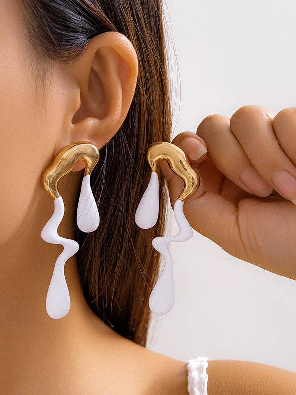 Sheer Trend – Brincos de argola por atacado – Brincos geométricos pendentes com cores contrastantes15