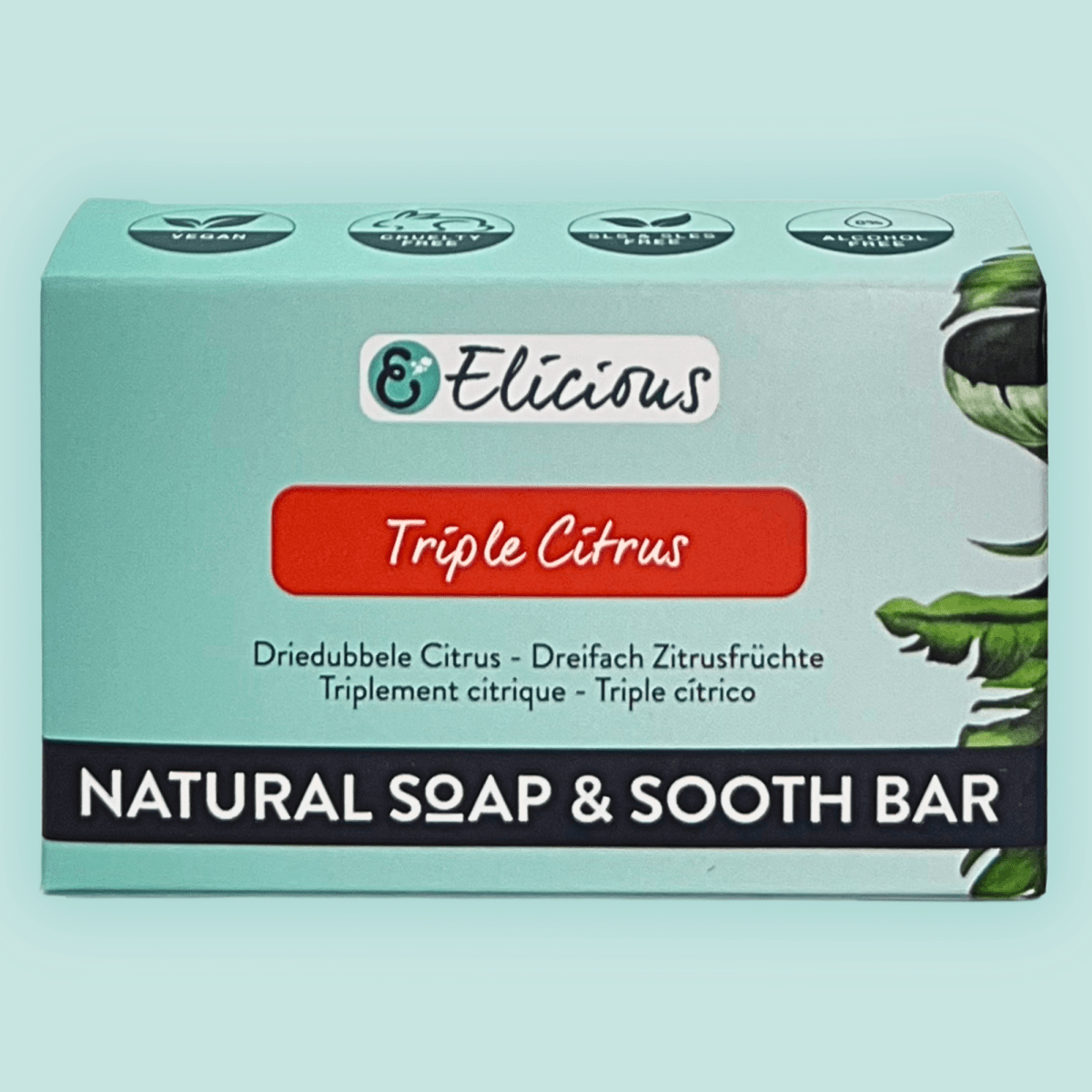 Elicious – sabonete sólido por atacado – Sabonete natural artesanal Triple Citrus 100g3