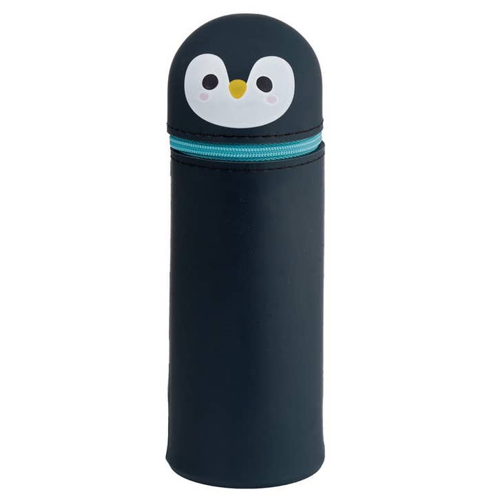 Puckator Ltd - Wholesale Pencil Case/Pouch - Adoramals Penguin Silicone Upright Pencil Case